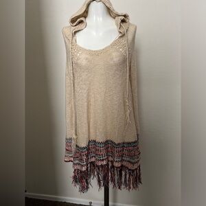Thread beige loose knit sweater